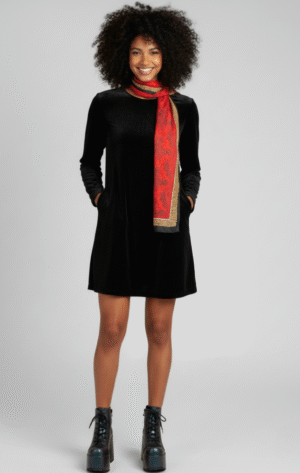 Women's Luxury Silk Velvet Pull-On Set with Boots