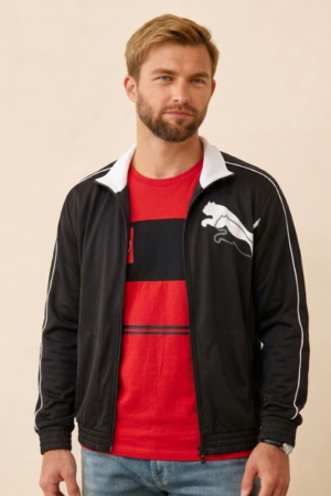 Puma Black White Track Jacket OldSkool